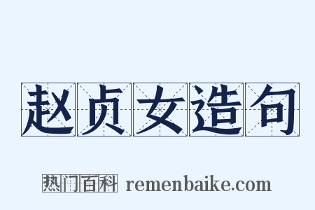 赵贞女造句是什么意思的图片